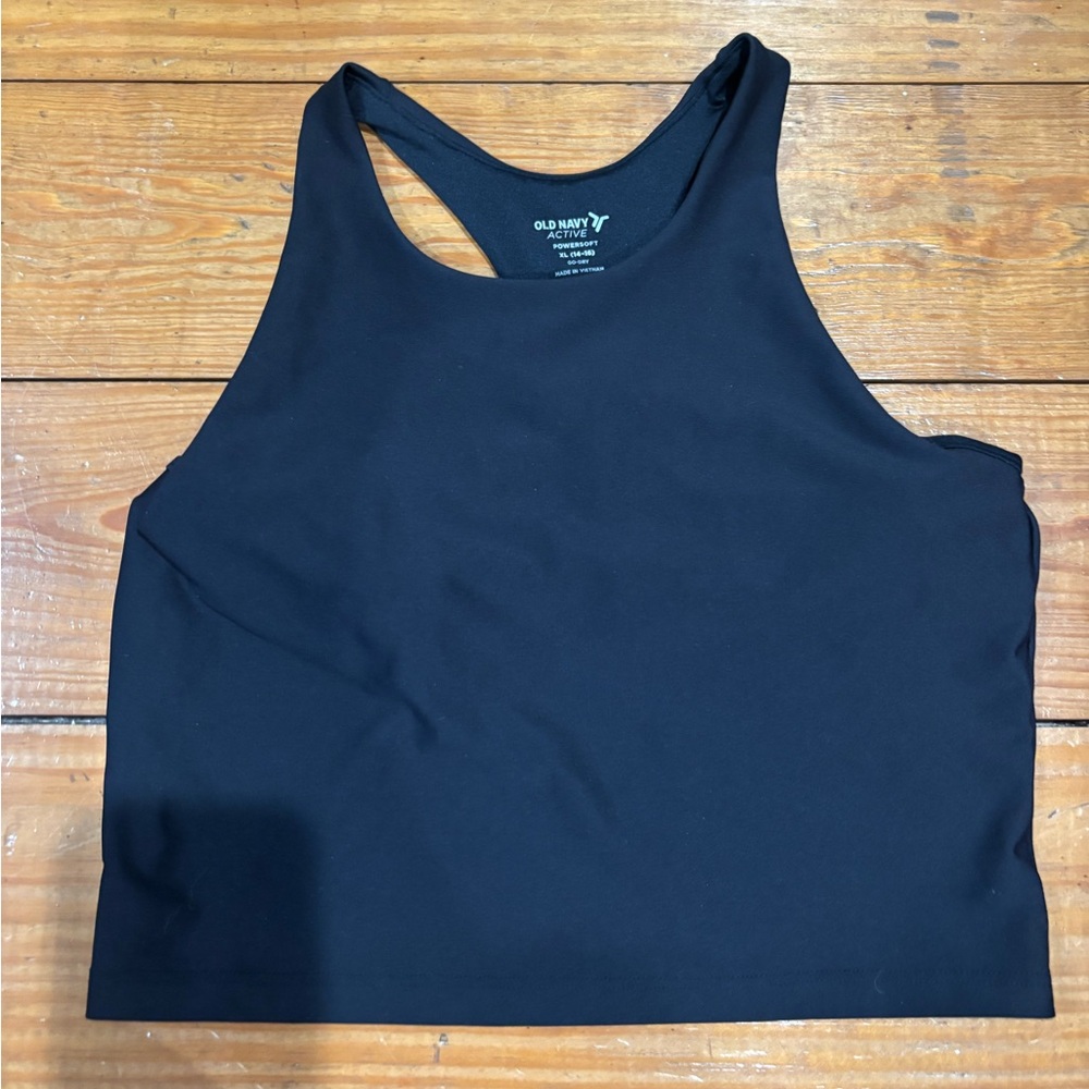 (652) BLACK ATHLETIC TANK
